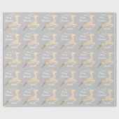 Roos Gold-kerstrendierpatroon op maat Cadeaupapier (Vlak)