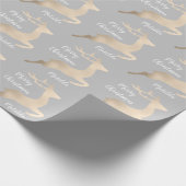 Roos Gold-kerstrendierpatroon op maat Cadeaupapier (Hoek)