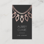 Roos Gold Ketting Logo | Joodontwerper Visitekaartje (Voorkant)