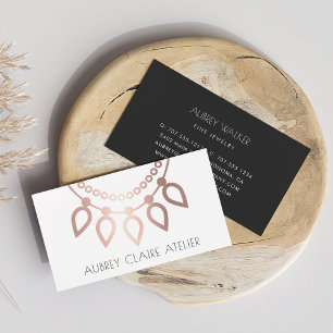 Roos Gold Ketting Logo Ontwerp van juwelen Visitekaartje