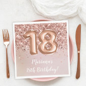 Roos Gold Kinder meisje 18e verjaardag Servet