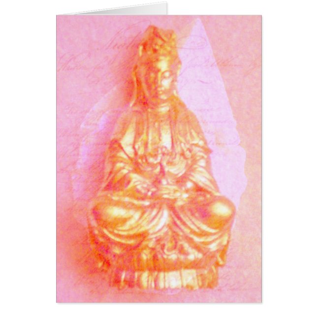 Roos-Gold Kwan Yin-kaart (Voorkant)