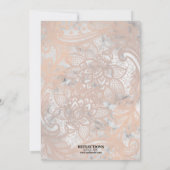 Roos Gold Lace en marble Sweet Sixteen Kaart (Achterkant)