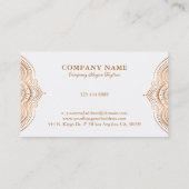 Roos-Gold Lace Paisley Mandala Visitekaartje (Achterkant)