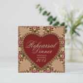 Roos Gold  Lace repetitie diner Kaart (Staand voorkant)