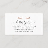 Roos Gold Lashes Appointards Afsprakenkaartje (Achterkant)