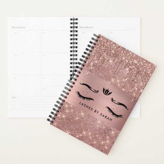 Roos Gold Lashes Appointment Book Planner (Display)