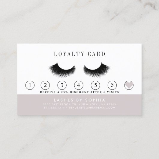Roos Gold Lashes Brow Makeup Artist Klantenkaartje (Achterkant)