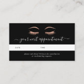 Roos Gold Lashes & Brows Appointards Afsprakenkaartje (Voorkant)