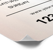 Roos Gold Lashes Brows Beauty Salon Openinguren Poster (Hoek)