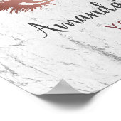 Roos Gold Lashes & Brows Marble Makeup Artist Poster (Hoek)