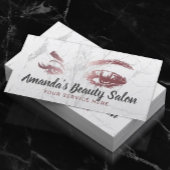 Roos Gold Lashes & Brows Marble Makeup Artist Visitekaartje