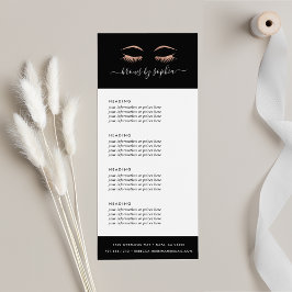 Roos Gold Lashes & Brows | Prijzen of diensten Reclamekaart
