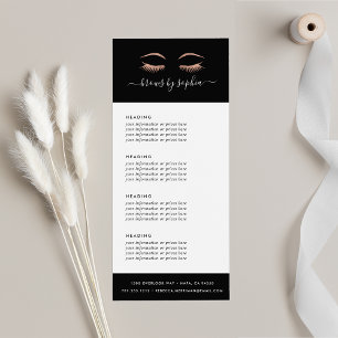 Roos Gold Lashes & Brows Prijzen of diensten Reclamekaart
