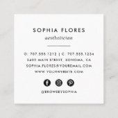 Roos Gold Lashes & Brows Vierkante Visitekaartje (Achterkant)