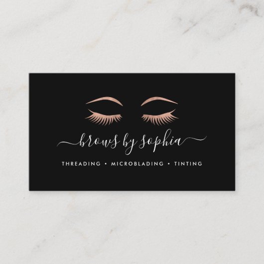 Roos Gold Lashes & Brows Visitekaartje (Voorkant)