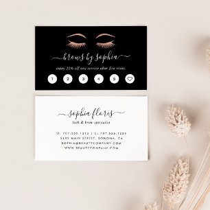 Roos Gold Lashes en Brows Loyalty-Kaarten Klantenkaartje