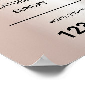 Roos Gold Lashes Makeup Artist Salon Openuren Poster (Hoek)