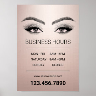 Roos Gold Lashes Makeup Artist Salon Openuren Poster