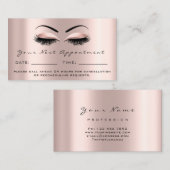 Roos Gold Lashes Makeup-Benoemingskaart Visitekaartje (Voorkant / Achterkant)