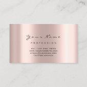 Roos Gold Lashes Makeup-Benoemingskaart Visitekaartje (Achterkant)