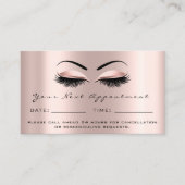 Roos Gold Lashes Makeup-Benoemingskaart Visitekaartje (Voorkant)