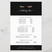 Roos Gold Lashes | Prijzen en diensten Flyer (Voorkant)