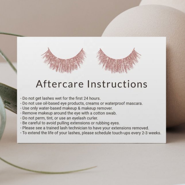 Roos Gold Lashes Salon Minimalistische nazorg Visitekaartje (Creator heeft geüpload)