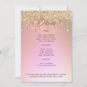 Roos Gold Last Disco Bachelorette Weekend Kaart (Achterkant)