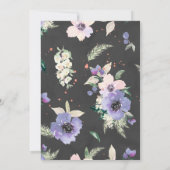 Roos Gold & Lavender Boho Foto opslaan Datum Kaart (Achterkant)