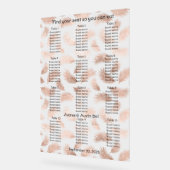 Roos Gold Leaf Pattern Trouwstoel Grafiek Acryl Bord (Hoek)