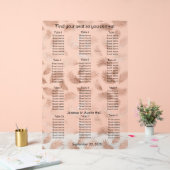 Roos Gold Leaf Pattern Trouwstoel Grafiek Acryl Bord (Huwelijk)