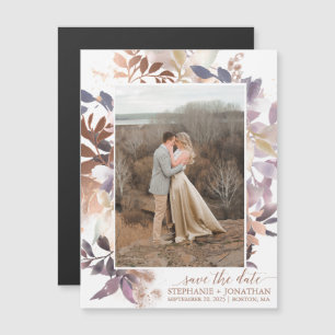 Roos Gold Leaf Photo Weddenschap Save the Date Mag Magnetische Uitnodiging