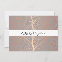 Roos Gold Leaf Tree Patroon Cadeaubon