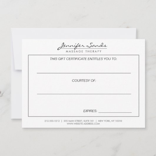 Roos Gold Leaf Tree Patroon Cadeaubon (Achterkant)