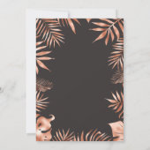 Roos Gold Leaves Bachelorette Feestuitnodiging Kaart (Achterkant)