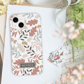 Roos Gold Leaves Persoonlijke Sjabloon Case-Mate iPhone Case