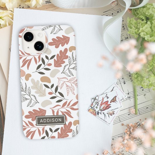 Roos Gold Leaves Persoonlijke Sjabloon Case-Mate iPhone Case