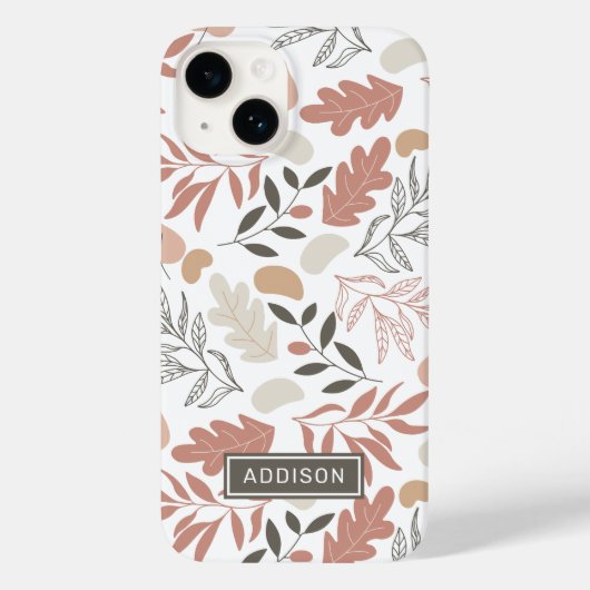 Roos Gold Leaves Persoonlijke Sjabloon Case-Mate iPhone Case (Achterkant)