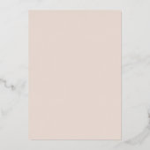 Roos Gold Leaves Roze Beige Wedding Menu Kaart (Achterkant)