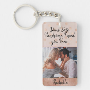 Roos Gold legant drive Safe Custom Photo Sleutelha Sleutelhanger