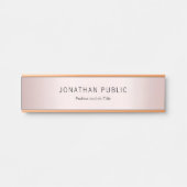 Roos Gold legant Sjabloon Moderne Professional Deurbordje (Voorkant)