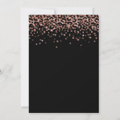 Roos Gold Leopard Border Black 21st verjaardag Kaart (Achterkant)