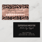 Roos Gold Leopard Brush Stroke Folie Loyaliteit Visitekaartje (Voorkant / Achterkant)