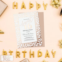 Roos Gold Leopard Cheetah Animal Print Sweet 16