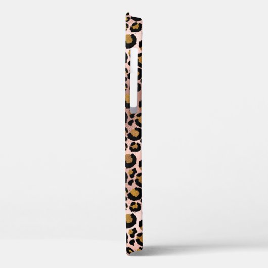 Roos Gold Leopard Handgeschreven naam Metal Case-Mate iPhone Case (Achterkant / Links)