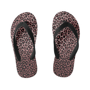 Roos Gold Leopard Huid Kinder Teenslippers