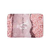 Roos Gold Leopard Print Badmat (Voorkant)