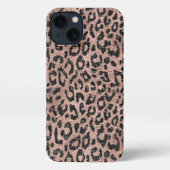 Roos Gold Leopard Print iPhone Hoesje (Achterkant)