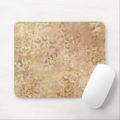Roos Gold Leopard Print Muismat (Met muis)